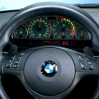 Anglies Pluošto BMW E46 1998-2004 m. 3 serijos Automobilių Skydelio Priemonė, Bagetai Rėmas Apdaila Lipdukas Apdailos M Priedai