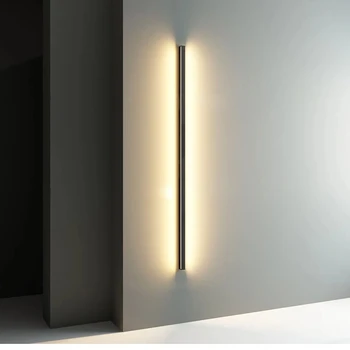 Modernus Minimalistinis Kampas LED Sienos Lempos Patalpų Paprasta Linija Šviesos Sienos Sconces Laiptų Miegamojo Lovos Namų Dekoro Apšvietimas Šviestuvai