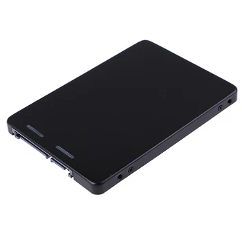 Metalo mSATA SSD 2,5 colių SATAEnclosure Konverteris Adapterio plokštę su Atveju 7 mm Storio juoda