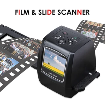 5MP 35mm Nešiojamų Neigiamas Film Scanner Neigiamas Skaidrių Foto Filmas Konvertuoja USB Kabelis su 2,4 colių LCD Parama SD mokantys Įvairių užsienio Kalbų