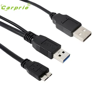 CARPRIE 2020 1pc Dviguba A-Micro B USB 3.0 Y Kabelis Perkelti Standžiojo Disko Kabelis Aukštos kokybės Sep 14