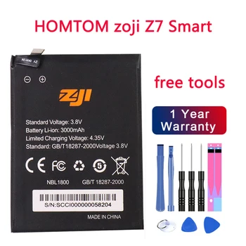 Nauji Originalus HOMTOM zoji Z7 Baterija 3000 mAh už HOMTOM zoji Z7 Išmaniųjų Telefonų nemokamai Įrankių Rinkiniai