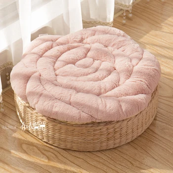 45*45cm /55*55cm Japonų stiliaus rožinis pliušinis rose pagalvėlė kėdės atlošas tatamio kilimėliai šiltas grindų pagalvėlės trinkelėmis, automobilių kėdė kilimėlis