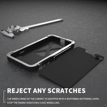 R-tiesiog Nerūdijančio Plieno Metalo Flip Case For Samsung Galaxy Note 8, S7 krašto S10 Plus atsparus smūgiams gaubtas, skirtas 