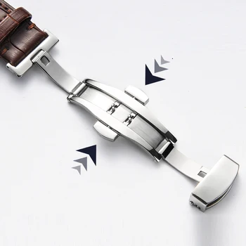 Naujas Aukštos kokybės natūralios odos watchband 16MM 18mm 19mm 20mm 21mm 22mm odos dirželis Tissot laikrodis su lankstymo sagtimi