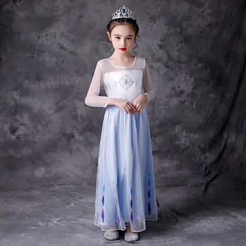 Disney Princesė Mergaitės Suknelė, Vaikams, Suknelės Mergaitėms Kalėdų Dress Up Kostiumas Šalis Užšaldyti Suknelė Elsa Balta Vasarą, Pavasarį 2020 m.
