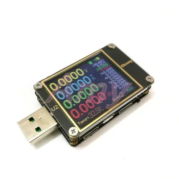 WEB-U2 srovė-voltmeter USB testeris QC4+ PD3.0 2 PGS greito įkrovimo protokolo pajėgumo testas