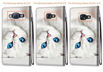 Samsung Galaxy A3 A5 2016 A5 2017 A520F Atveju PU Odos Flip 
