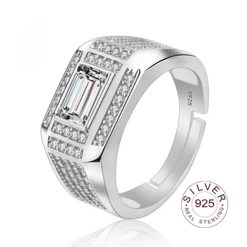 925 sterlingas sidabro žiedai, moterims, vyrams, cirkonis kristalų anti-alergijos ponios'wedding žiedai, papuošalai, dovana kolonėlė