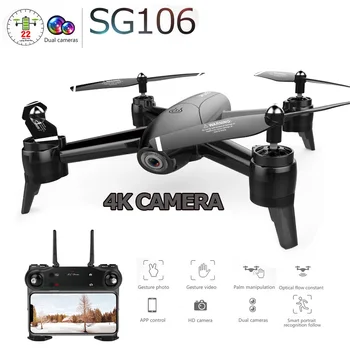SG106 WiFi FPV RC Drone 4K Optinis Srauto HD Dual Camera Oro Vaizdo RC Quadcopter Orlaivių Quadrocopter Žaislai VS Kid XS816