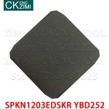 SPKN1203EDSKR YBD252 CNC Metalo Ašmenys Įdėklai Volframo Karbido Keturių Kampe CNC, Frezavimo Mašinos, Pjovimo Įrankis SPKN iš ketaus