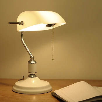 Kaimiškas stalo lempa derliaus lampara led escritorio pramonės studija 