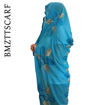 Naują Afrikos, šalikai, šaliai, kaklaskarės musulmonų siuvinėjimo moterys didelis šifono skara už skaros apsiaustas skarelė gražus dizaineris šalikas BM439