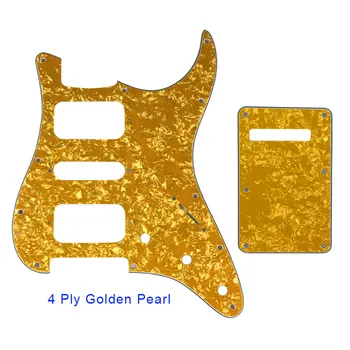 Pleroo Gitara Priedai 11 Varžto Skylę Pickguard su nugaros plokštė Fender Stratocaster Standartą ST HSH Gitara Nulio Plokštė