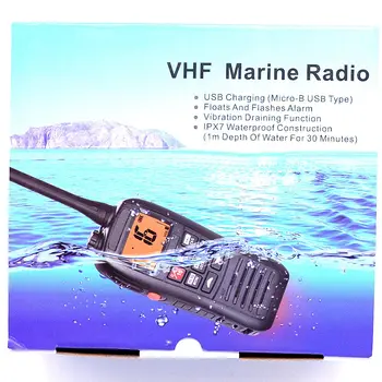 NESENIAI RS-37M IPX7 Handheld VHF Jūrinė Radijo Klestinti Plūdės Vandeniui Aukštos kokybės Tri-žiūrėti 156~161.450 MHz Kumpis radijo stotelė