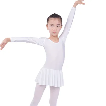 Nuolaida Ilgas rankovėmis Spandex Gimnastika Leotard Mergaičių Baleto Suknelė Drabužių Vaikams, Šokių Drabužiai Spandex Baleto Šokių Suknelė