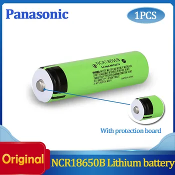 Nemokamas pristatymas Naujos Saugomų Originalaus Panasonic 18650 NCR18650B 3.7 V 3400mAh Li-ion Baterija Baterijos su PCB