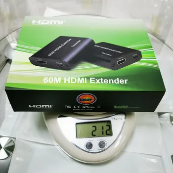 HDMI Extender Siųstuvas, Imtuvo Per Cat5e/Cat6 RJ45 Prievadai HDMI Extender Linijos 60m 1080P HDMI Extender PS4 HDTV Monitorius