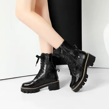 ASUMER 2020 naują atvykimo batai moterims, natūralios odos aikštėje aukštakulniai platformos batai rudens-žiemos mados laisvalaikio bateliai moteris
