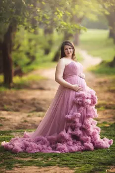 2020 M. Aukštas Žemas Motinystės Prom Dresses Ilgai Brangioji Rankovių Reljefiniai Oficialų Vakare Šalies Kamuolys Suknelė Chalatas De Soiree