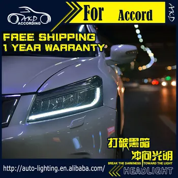 AKD Automobilių Stiliaus Žibintai Honda Accord LED Žibintų 2008-2012 Sutarimu LED Žibintas DRL Dinamiškas Indikatorius, Signalas, LED Šviesos