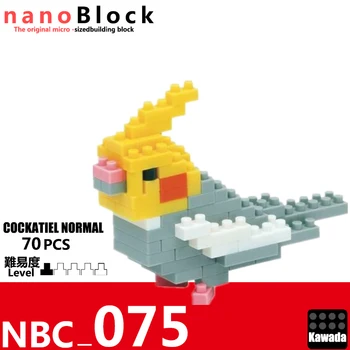 Naujas Nanoblock Cockatiel NBC-075 Anime Diamond Mini Mikro Blokai Kūrybiniai Žaislai Berniukas