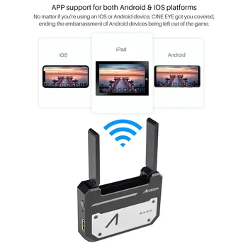 Accsoon CineEye Mini Belaidės Vaizdo Siųstuvas 5G HDMI Belaidžio Vaizdo Perdavimo Įtaisas Andriod Telefono IOS 