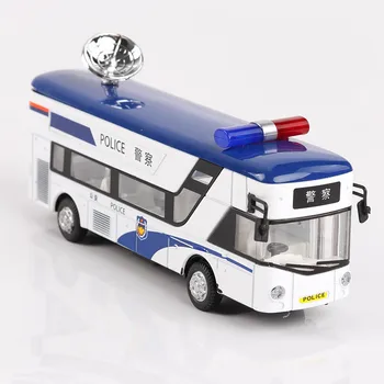 Pardavimas tik 1:36 miesto policijos autobusas lydinio automobilio modelis,modeliavimas, lieto metalo garso ir šviesos atgal jėga modelio automobilių,nemokamas pristatymas