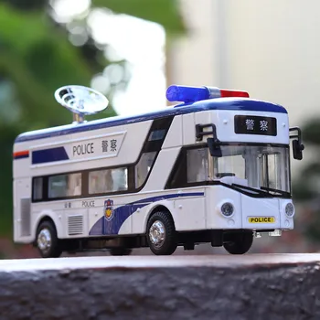 Pardavimas tik 1:36 miesto policijos autobusas lydinio automobilio modelis,modeliavimas, lieto metalo garso ir šviesos atgal jėga modelio automobilių,nemokamas pristatymas