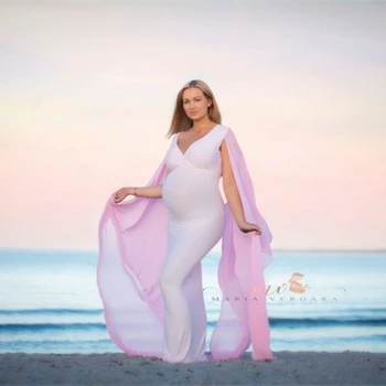 2020 Metų Vasaros Motinystės Fotosesiją Suknelės Tampri, Montavimo Baby Shower Ilga Suknelė Nėštumo Fotografija Rekvizitai Maxi Suknelė Medvilnės
