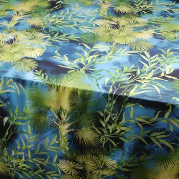 Žalios džiunglės spausdinti minkštas šifono skara medžiaga poliesteris šifono plono audinio suknelė siuvimo 