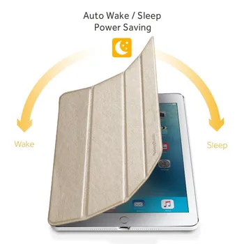 IPad 2 oro Atveju A1566/ A1567 9.7 colių Minkštas Atgal PU Odos Smart Cover iPad Atveju Auto Sleep/Wake up
