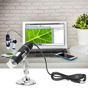 1600X USB Skaitmeninis Mikroskopas su Kamera Endoskopą 8LED didinamasis stiklas su Metalo Stovas Aug15 20 Dropship