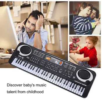 61Keys Elektroniniu Pianinu Vaikus Dovana Muzikos Klaviatūros Elektriniai Vargonai Su Mikrofonu Muzikos Elektroninių Klaviatūra Ankstyvo Mokymosi Žaislas