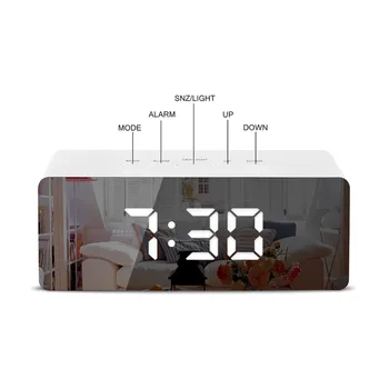 Karšto pardavimo LED Skaitmeninis Laikrodis-Žadintuvas Apšvietimas Atidėti Išjungti Kalendoriaus Darbalaukio Elektroninių Bcaklight Stalo laikrodžiai Stalinis laikrodis
