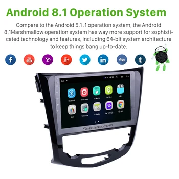 Seicane Android 9.1 Quad Core 10.1 colių Automobilinis Auto Radijo, GPS Navigacijos, Multimedijos Grotuvo 2013-2016 m. Nissan QashQai, X-Trail