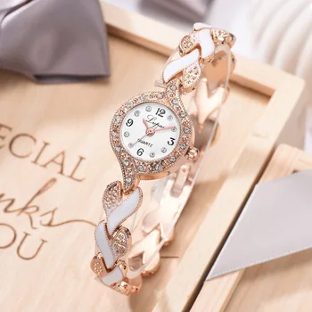 Lvpai Nauja Apyrankės, Laikrodžiai Moterims, Prabangūs Krištolo Suknelė Laikrodžiai Laikrodis Moterų Mados Atsitiktinis Kvarco Žiūrėti Reloj Mujer