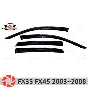 Lango deflektorius, skirtas Infiniti FX 35 FX 45 2003-2008 m. lietaus reflektoriai purvo apsauga automobilio stiliaus dekoro priedai liejimo