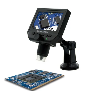 1-600x 3.6 MP USB Skaitmeninis Elektroninis Mikroskopas Nešiojamų 8 LED VGA Mikroskopas Su 4.3