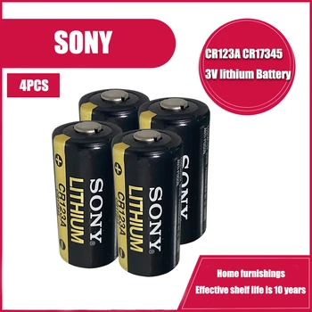 4Pcs Sony 3V CR123A Baterijos CR123 123A CR17345 KL23a VL123A DL123A 5018LC EL123AP Ličio baterijos