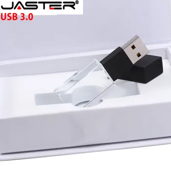 JASTER USB 3.0 Naują crystal LOGOTIPĄ Crystal Flash Drive Atminties su Dovanų Dėžutė 4GB 8GB 16GB 32GB 64GB (Virš 10vnt Nemokama Logo)