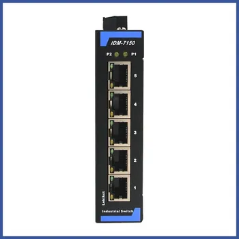 Naujų Pramonės switch 5-port 100M Ethernet pramonės jungiklis 12v 24v 35mmDIN geležinkelių montavimas