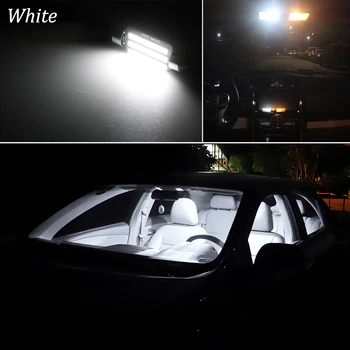 Baltos spalvos LED Interjero Rinkinys, Skirtas VW Touran 1T1 1T2 1T3 5T1 LED Interjero Dome Žemėlapis Durų Kamieno Šviesos Lempa Rinkinį (2003-2019)
