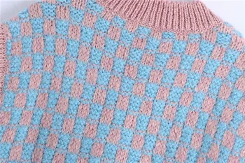 Qeils Moterų Mados Su Briaunomis Apdaila Atsitiktinis Palaidų Megztus Liemenė Vintage Megztinis V-Kaklo, Rankovių Moteriška Liemenė Prašmatnus Viršūnės