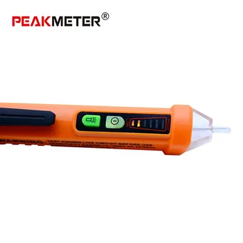 PEAKMETER Ne-Kreipkitės Testeris Pen PM8908C 12-1000V AC Įtampos Detektoriai Testeris, Matuoklis Voltų Srovės Elektros Bandymo Pieštukas