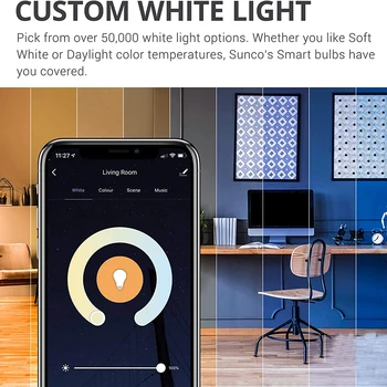 LED WiFi Smart Lemputė RGB+Balta+Šilta Šviesa Dirbti Su Alexa/ 