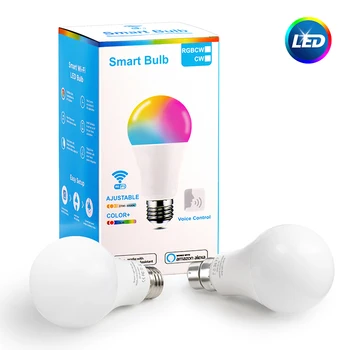 LED WiFi Smart Lemputė RGB+Balta+Šilta Šviesa Dirbti Su Alexa/ 