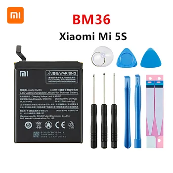 Xiao mi Originalus BM36 3200mAh Baterija Xiaomi Mi 5S MI5S M5S BM36 Aukštos Kokybės Telefoną Pakeisti Baterijas +Įrankiai