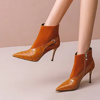 MORAZORA 2020 Naują atvykimo mados batai aukščiausios kokybės 3 spalvų ponios batai rudens-žiemos moterų batai juoda oranžinė