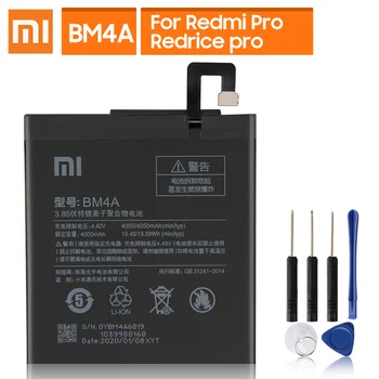 Originalią Bateriją Už Xiaomi Mi Redmi Pro Redrice pro BM4A Originali Telefono Baterija 4050mAh